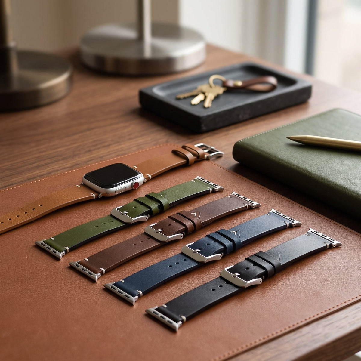 Men’s Brown Leather Apple Watch Strap