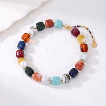 Chunky Square Bead Necklace Black