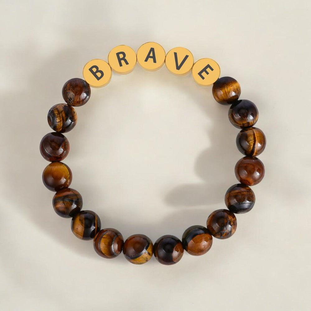 Tiger Eye Brave Inspiration Bracelet