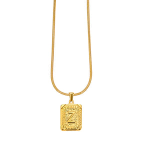 Golden Glow Initial Charm Necklace