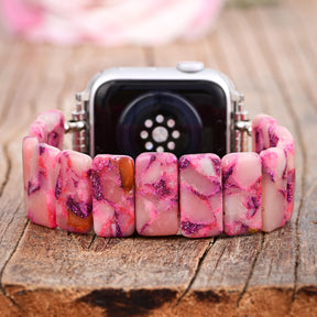 Rose Marble Stretch Apple Watch Strap