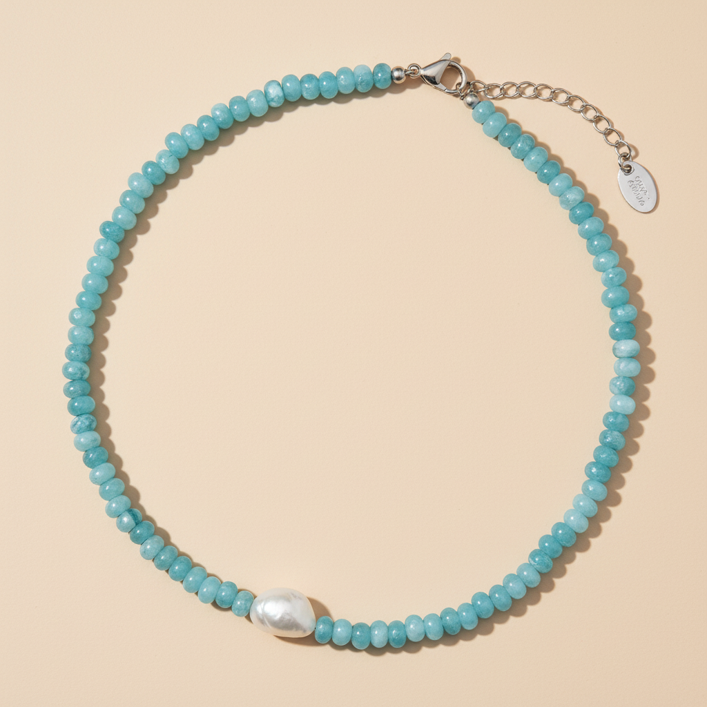 Jade Blossom Pearl Necklace