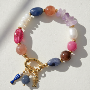Amethyst Tide Charm Bracelet