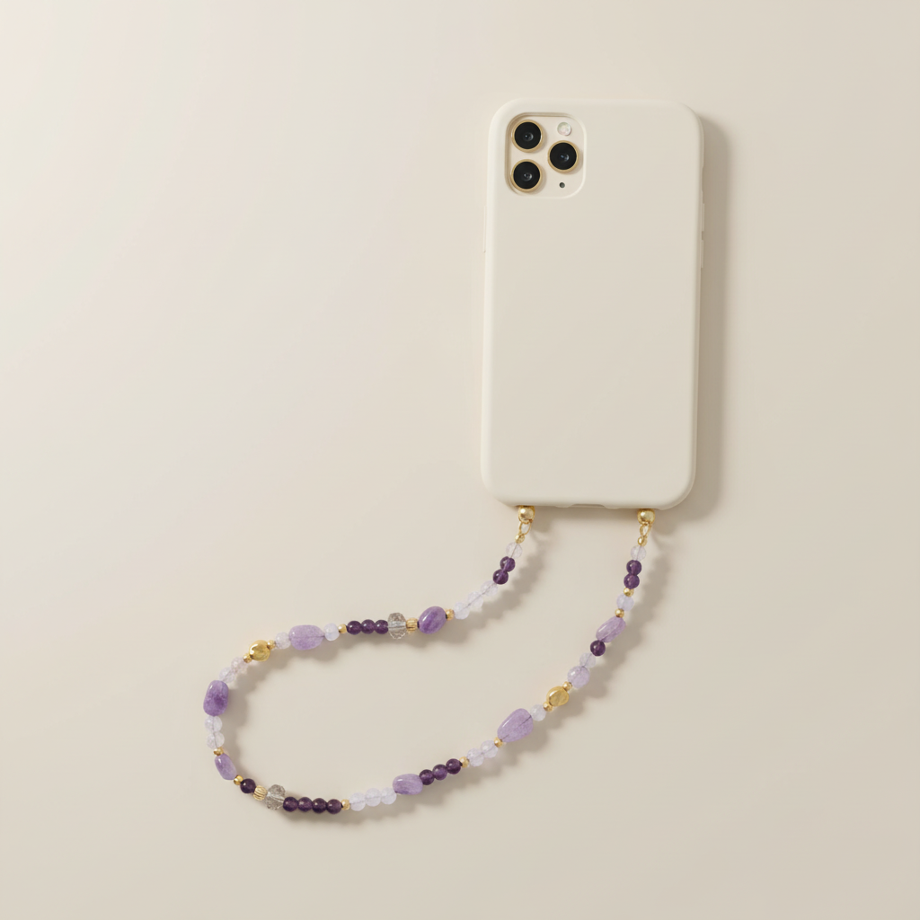 Amethyst Glow Phone Chain