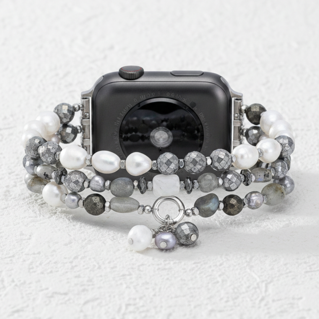 Lunar Luxe Pearl Stretch Apple Watch Strap