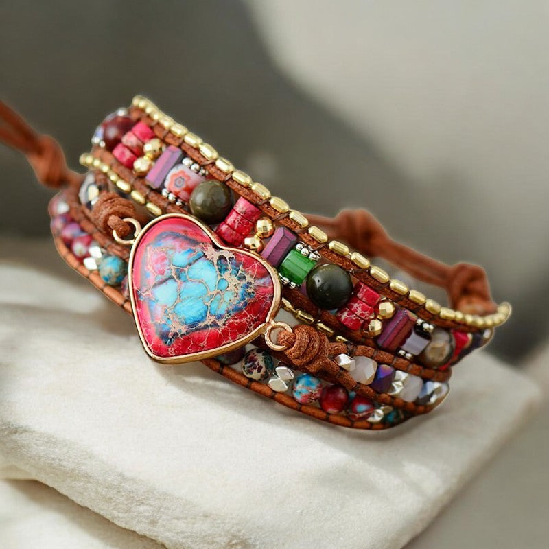 Vibrant Heart Protection Wrap Bracelet