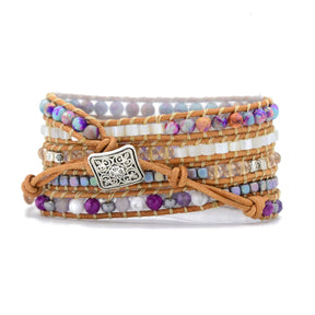 Amethyst Silver Protection Wrap Bracelet - Cape Diablo