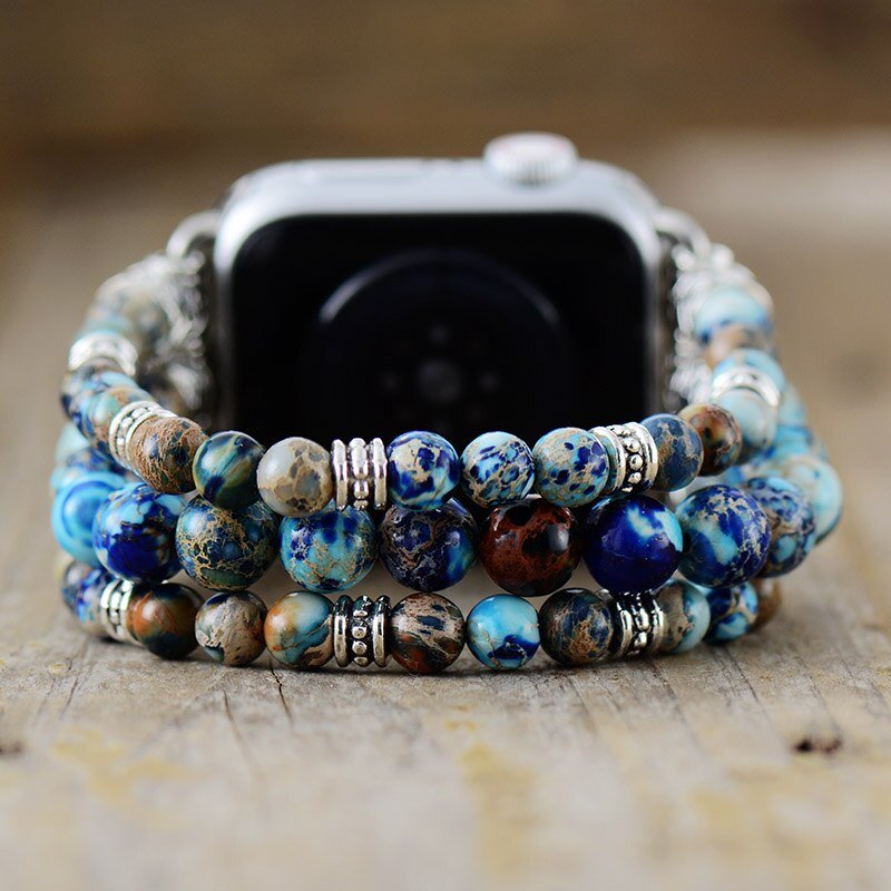 Imperial Jasper Stretch Apple Watch Strap - Cape Diablo