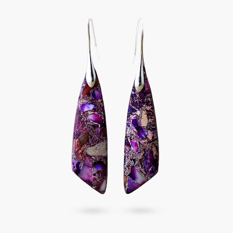 Purple Jasper Hook Earrings - Cape Diablo